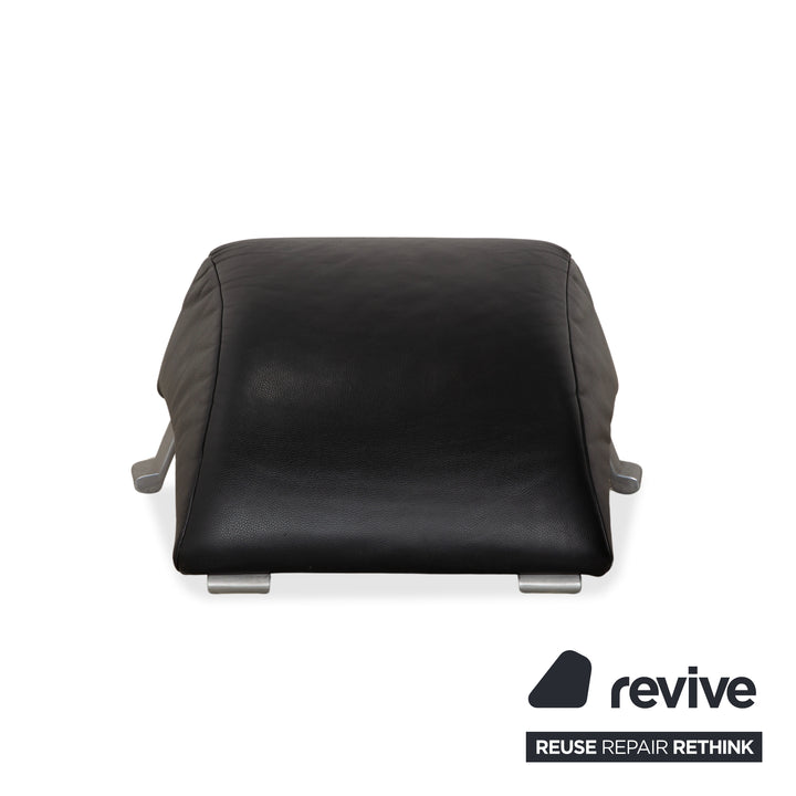 Rolf Benz 322 Leder Sessel Hocker Schwarz