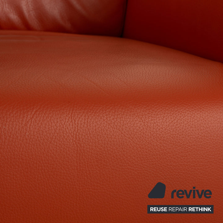 Rolf Benz 322 Leather Armchair Orange