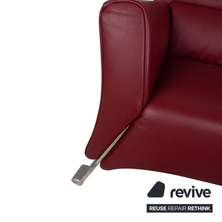 Rolf Benz 322 Leder Sessel Rot Bordeaux