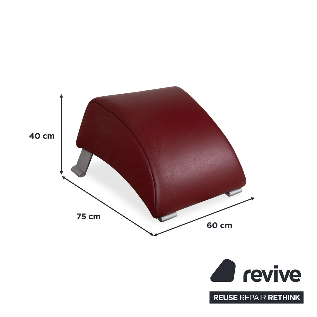 Rolf Benz 322 Leder Sessel Rot Bordeaux