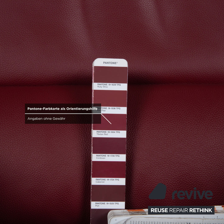 Rolf Benz 322 Leder Sessel Rot Bordeaux
