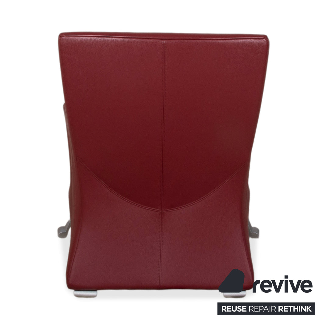 Rolf Benz 322 Leder Sessel Rot Bordeaux