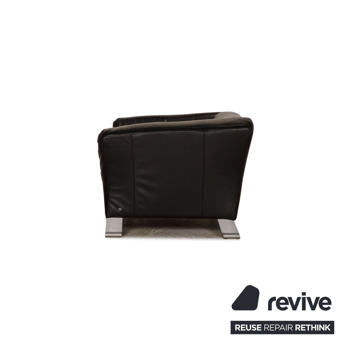 Rolf Benz 322 Leather Armchair Black