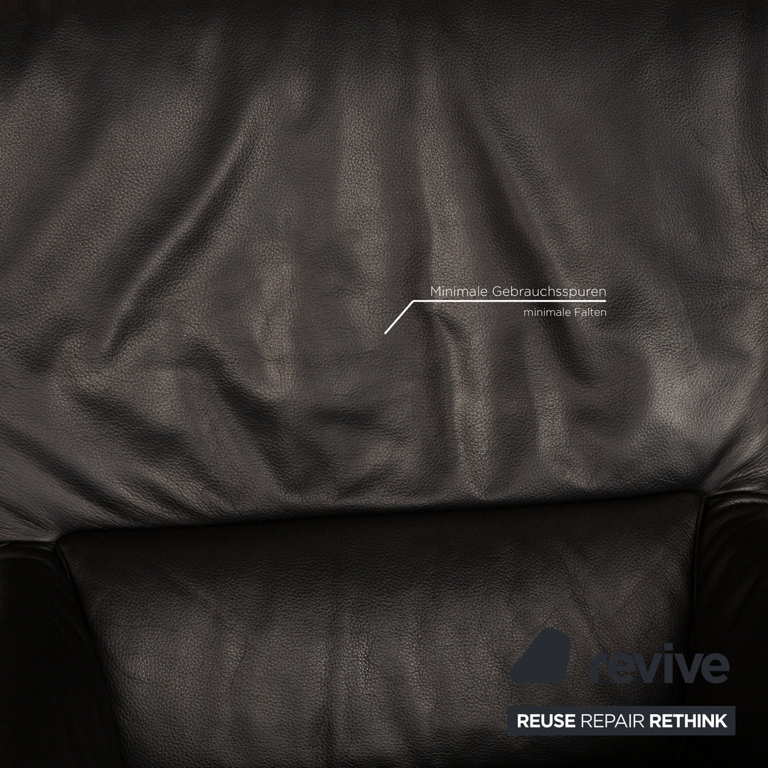 Rolf Benz 322 Leather Armchair Black