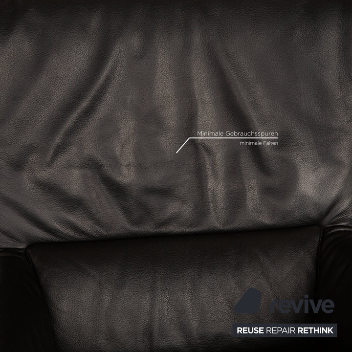 Rolf Benz 322 Leather Armchair Black