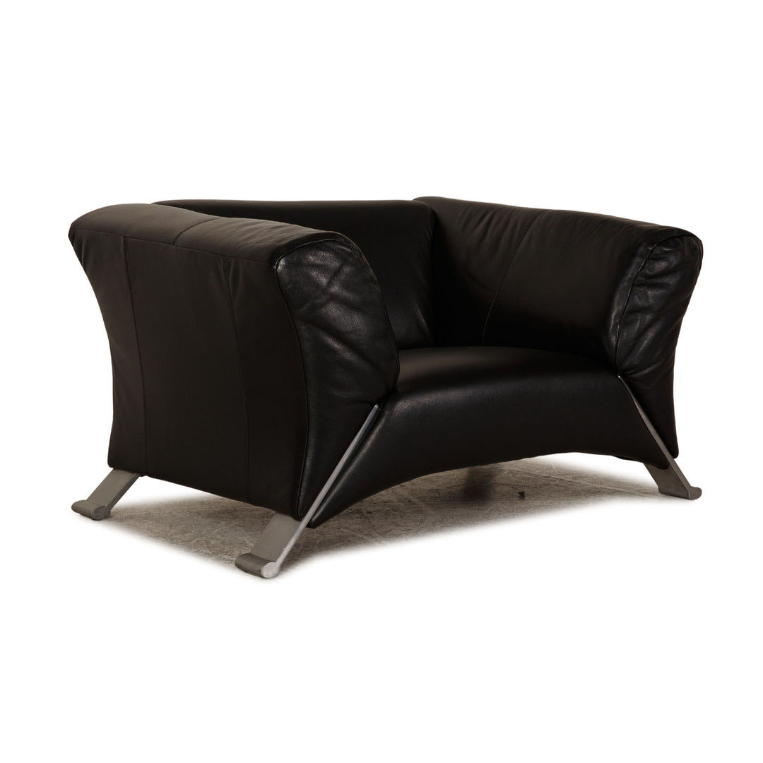 Rolf Benz 322 Leather Armchair Black