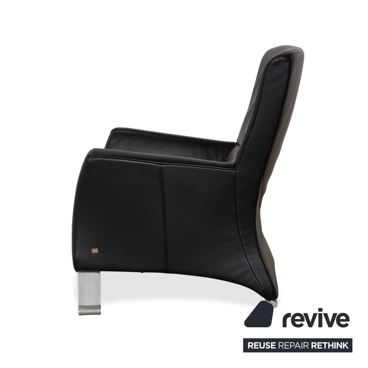 Rolf Benz 322 Leder Sessel Schwarz