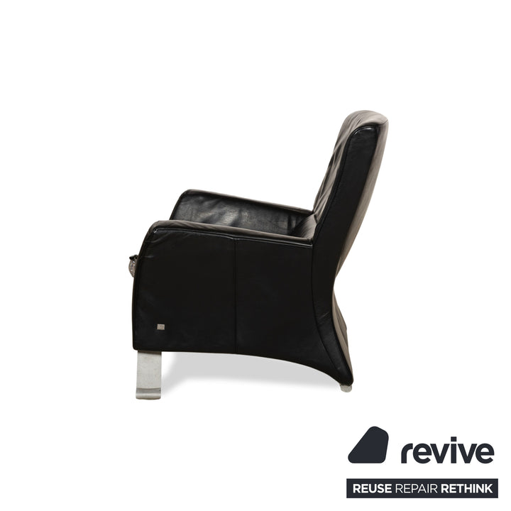 Rolf Benz 322 Leather Armchair Black