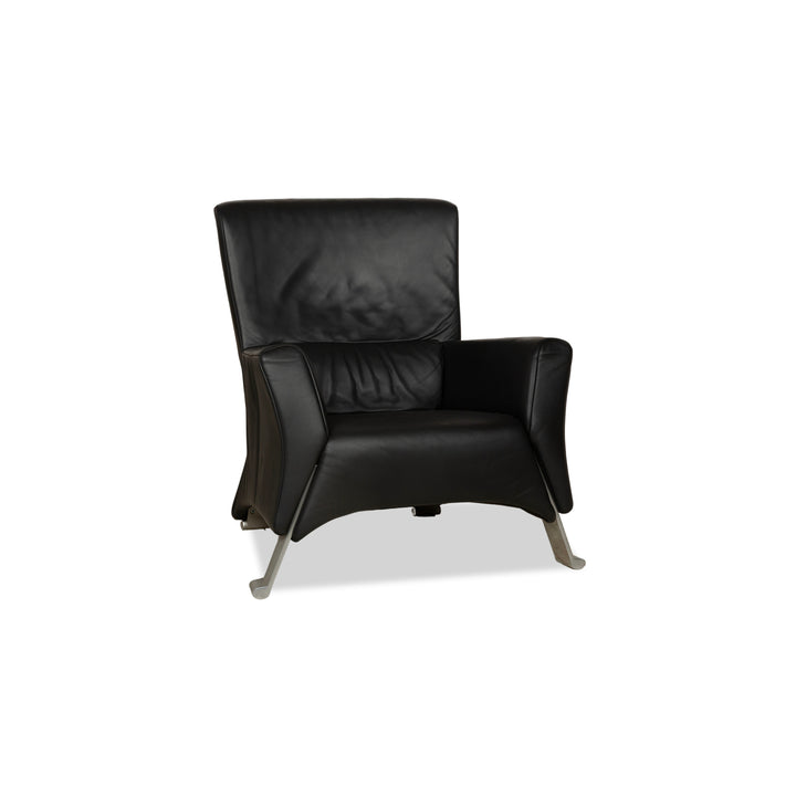 Rolf Benz 322 Leder Sessel Schwarz