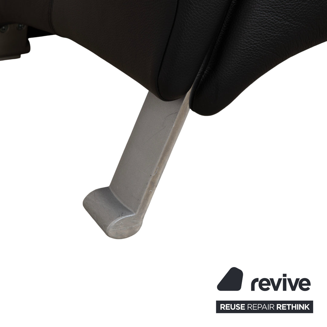 Rolf Benz 322 Leder Sessel Schwarz