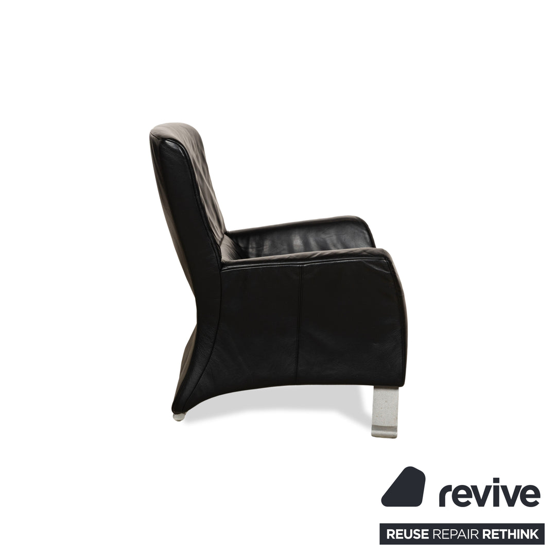 Rolf Benz 322 Leather Armchair Black