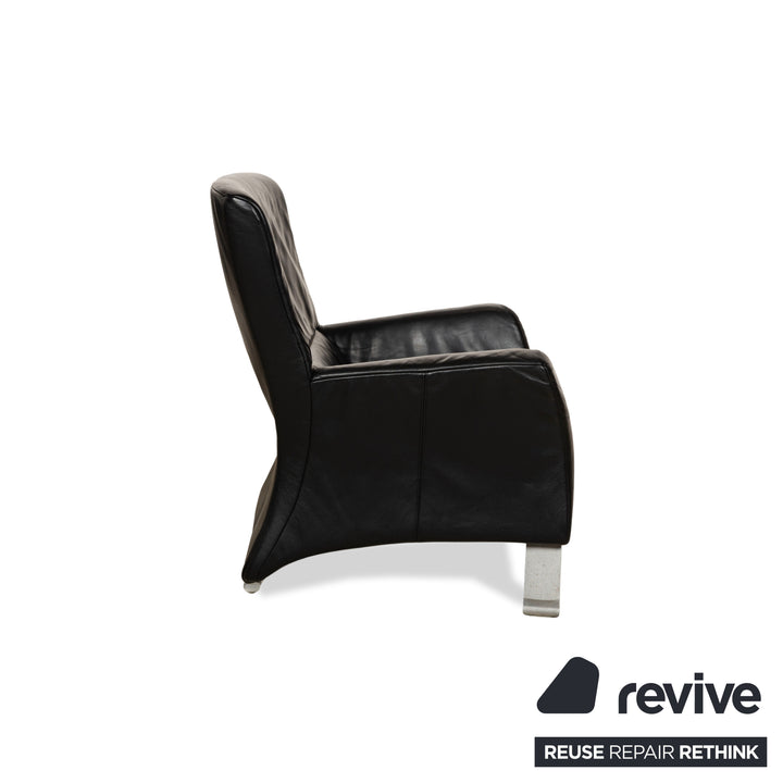 Rolf Benz 322 Leather Armchair Black