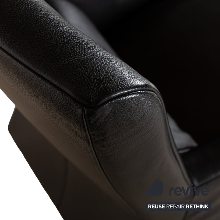 Rolf Benz 322 Fauteuil en cuir noir