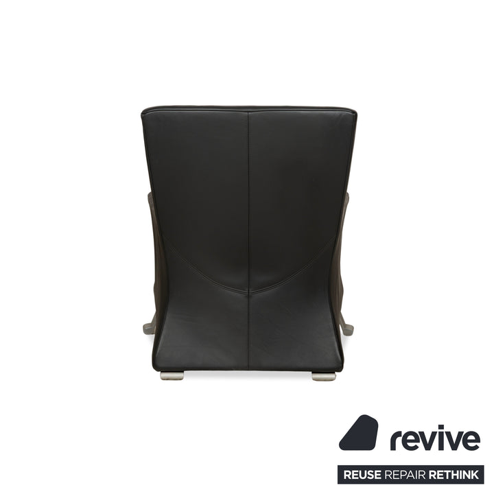 Rolf Benz 322 Leder Sessel Schwarz