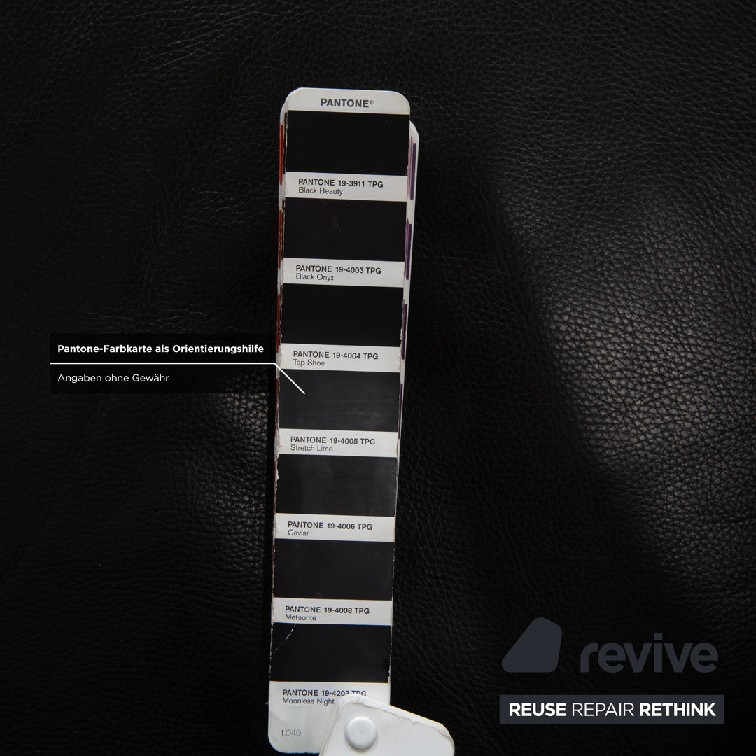 Rolf Benz 322 Leder Sessel Schwarz