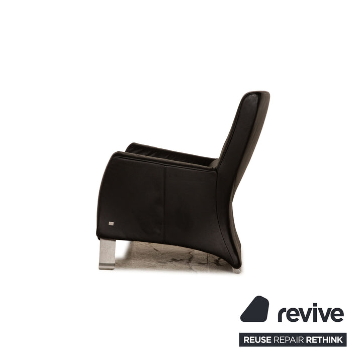 Rolf Benz 322 Leather Armchair Black