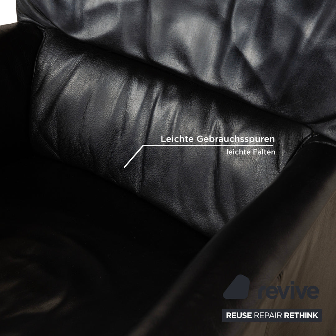 Rolf Benz 322 Leather Armchair Black