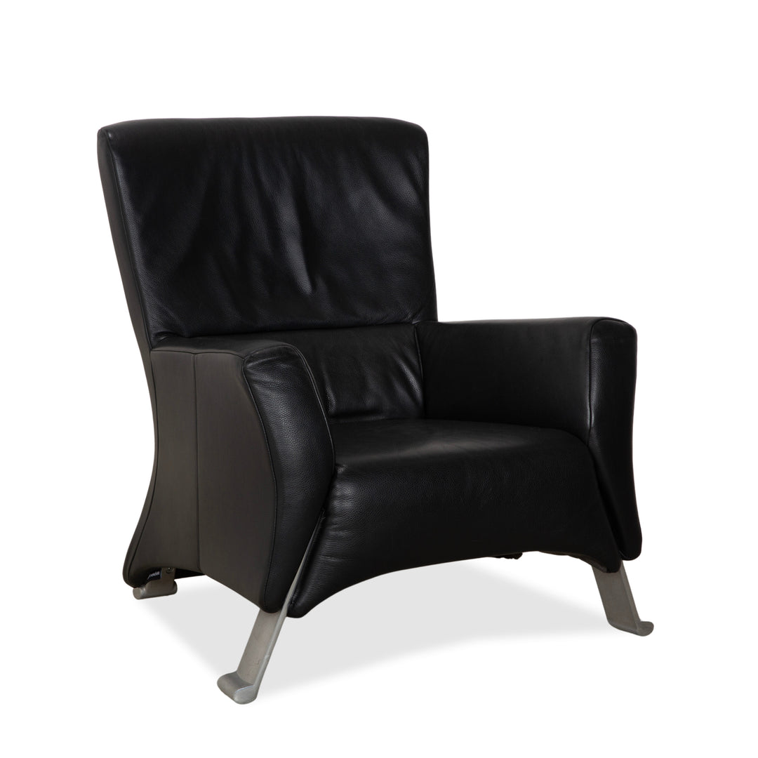 Rolf Benz 322 Leder Sessel Schwarz