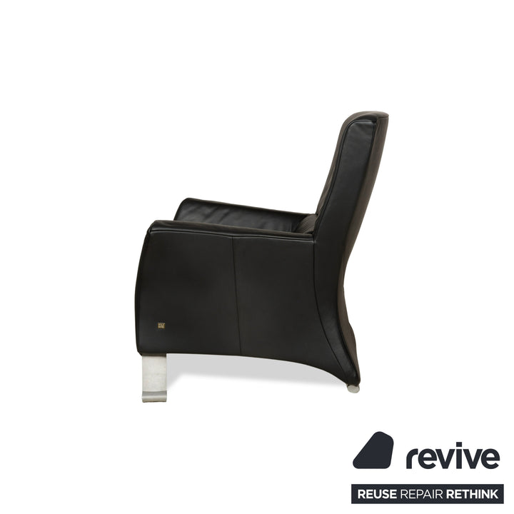 Rolf Benz 322 Leder Sessel Schwarz
