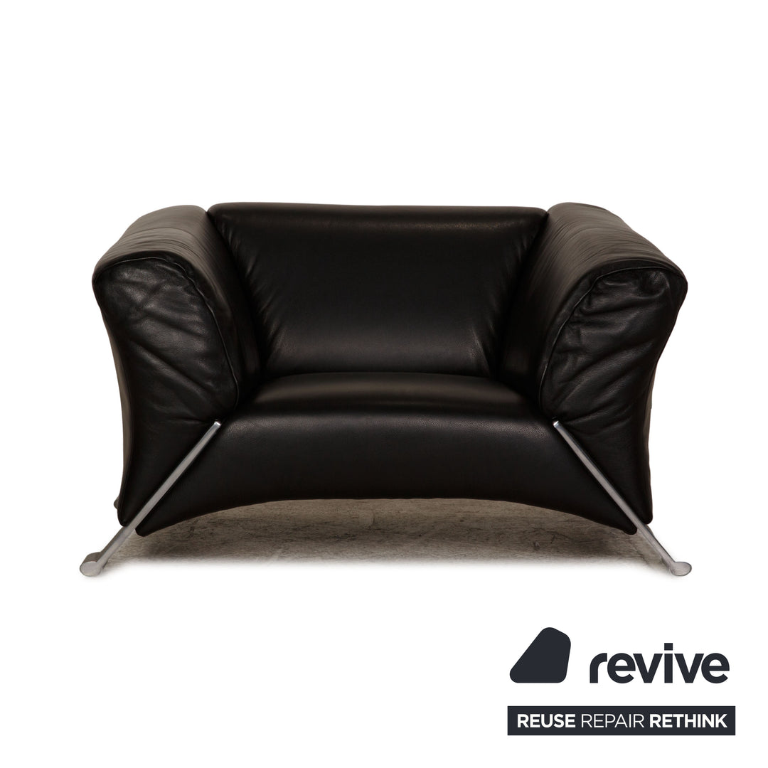 Rolf Benz 322 Leather Armchair Black