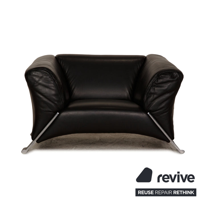 Rolf Benz 322 Leather Armchair Black