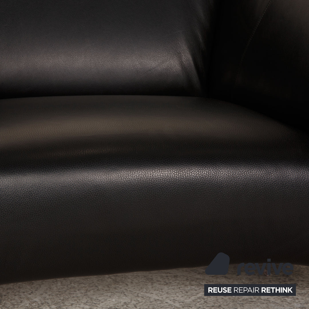 Rolf Benz 322 Leather Armchair Black