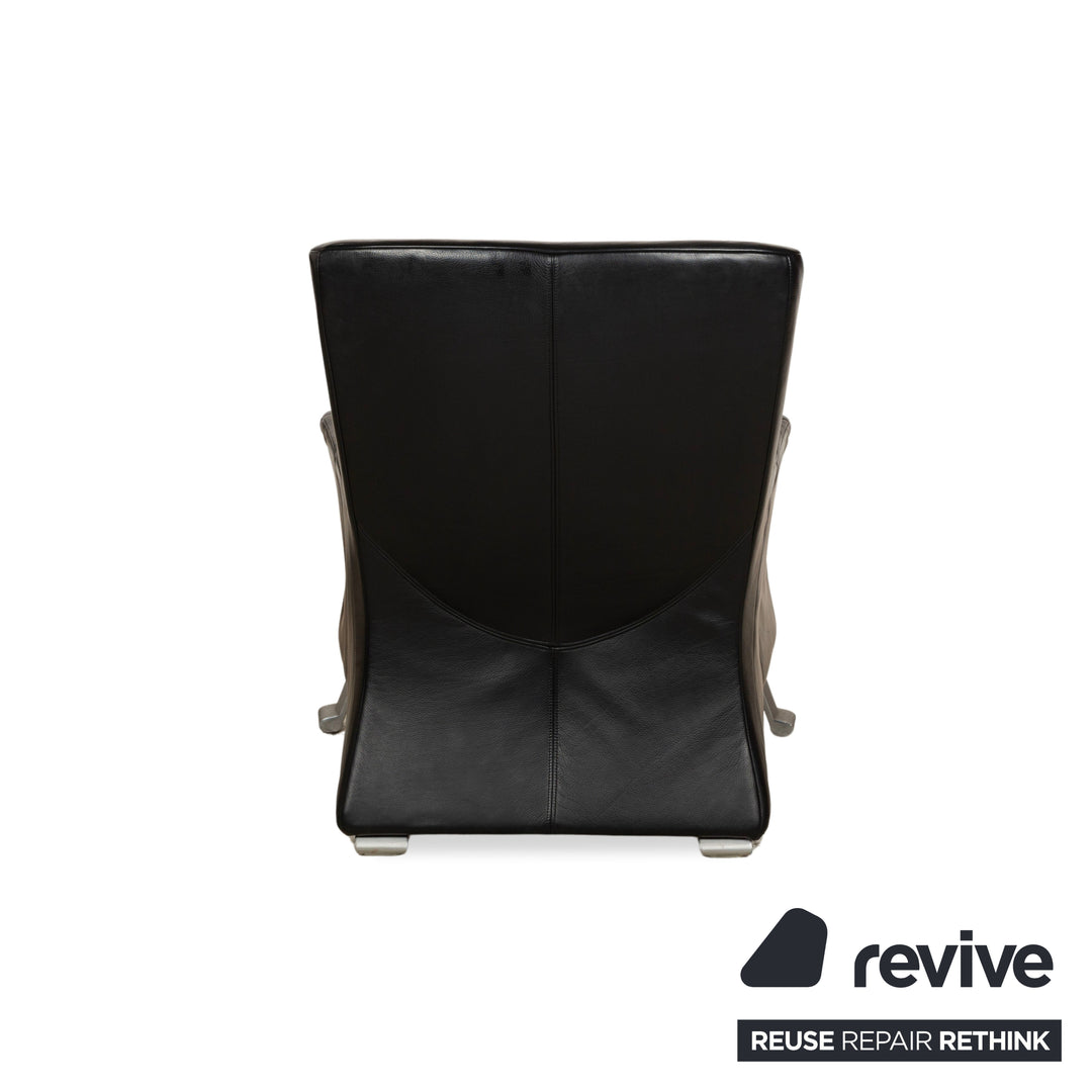 Rolf Benz 322 Leather Armchair Black