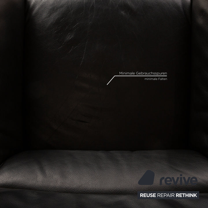 Rolf Benz 322 Leather Armchair Black