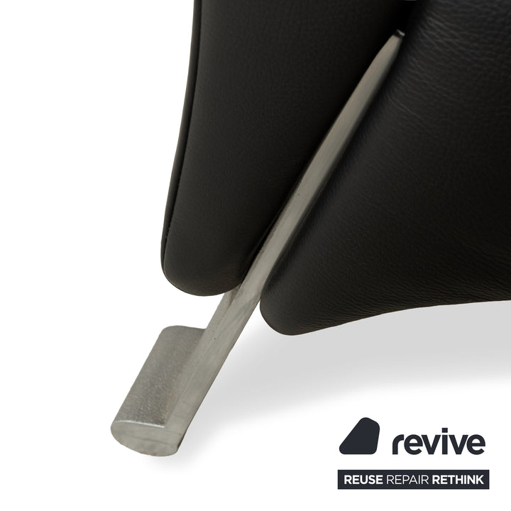 Rolf Benz 322 Leder Sessel Schwarz Anthrazit