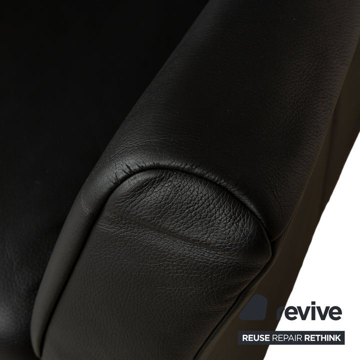 Rolf Benz 322 Leder Sessel Schwarz Anthrazit