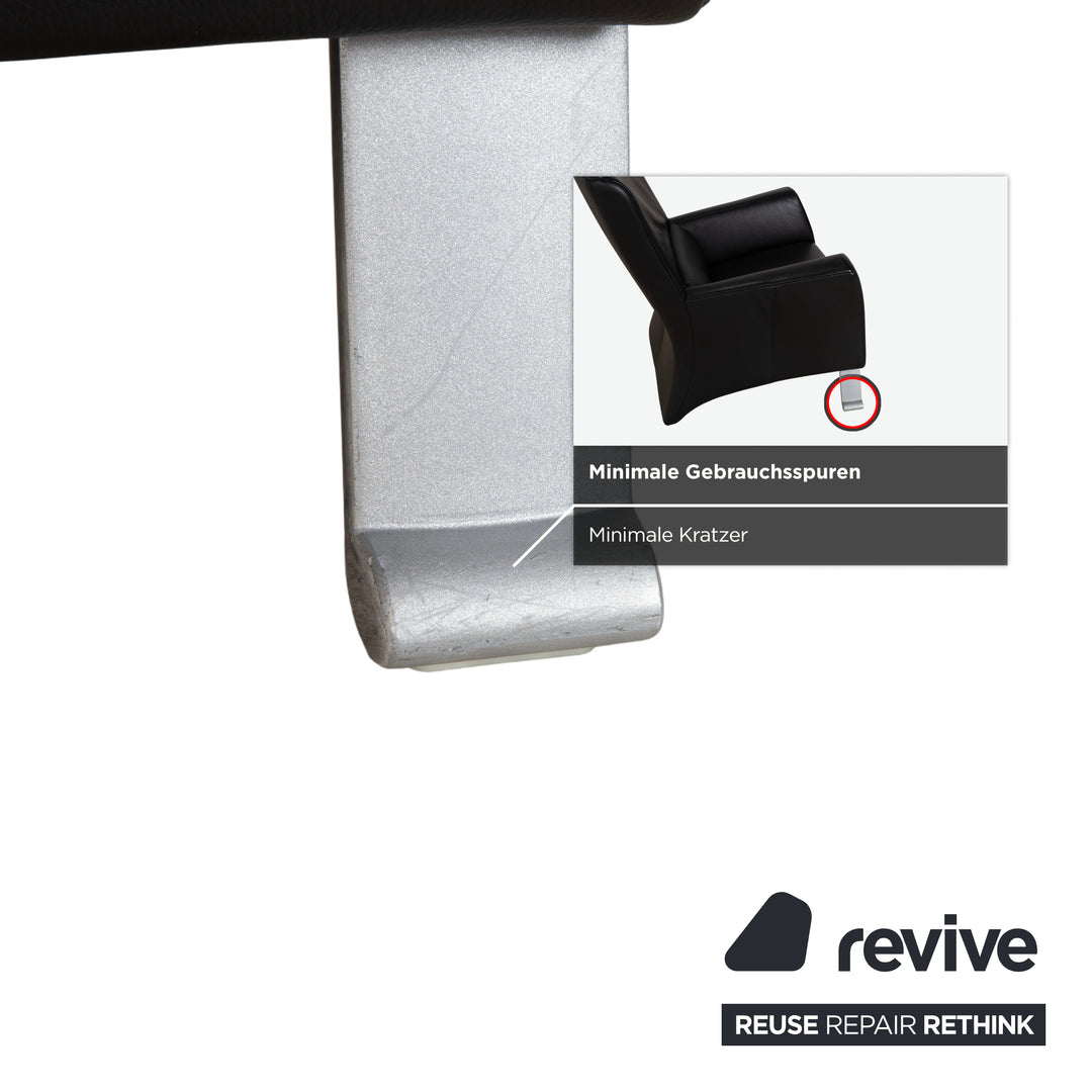 Rolf Benz 322 Leder Sessel Schwarz
