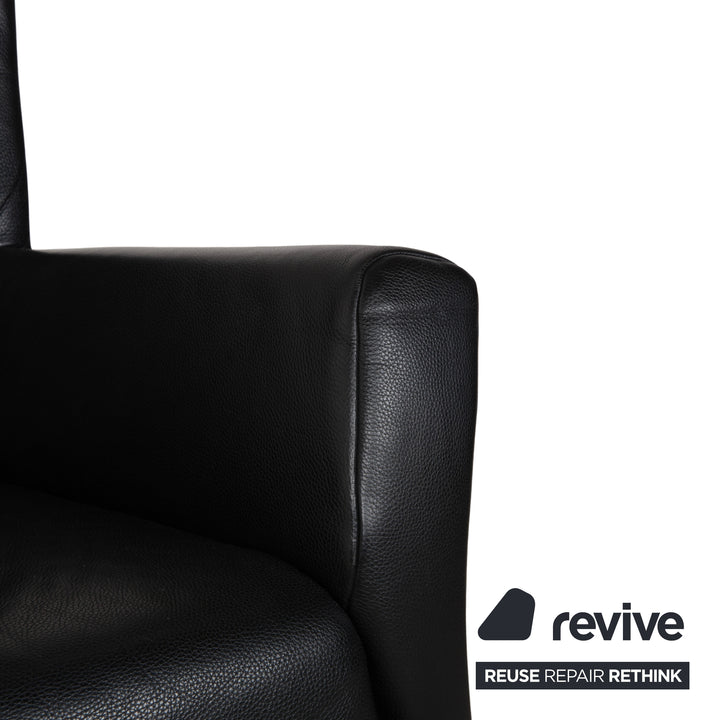 Rolf Benz 322 Leder Sessel Schwarz