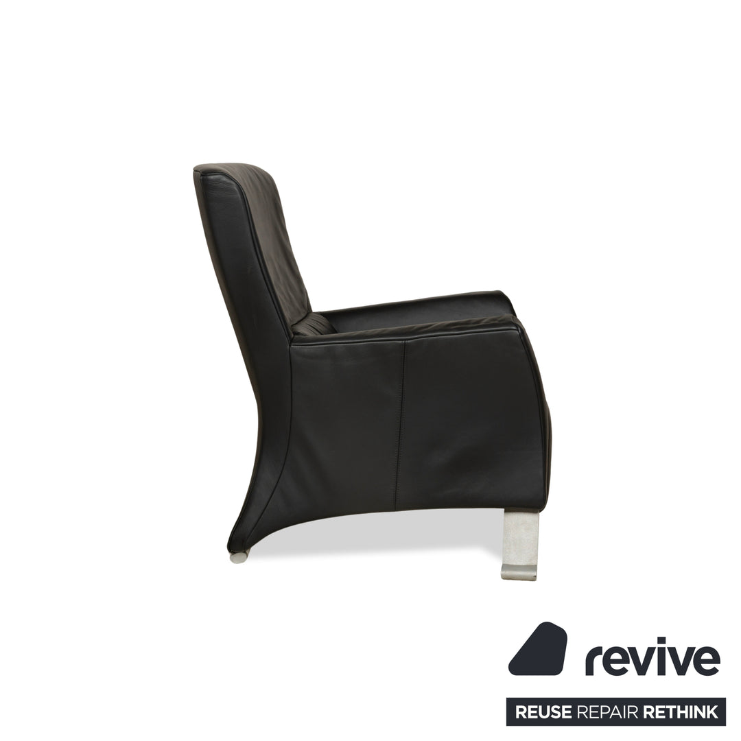 Rolf Benz 322 Leder Sessel Schwarz