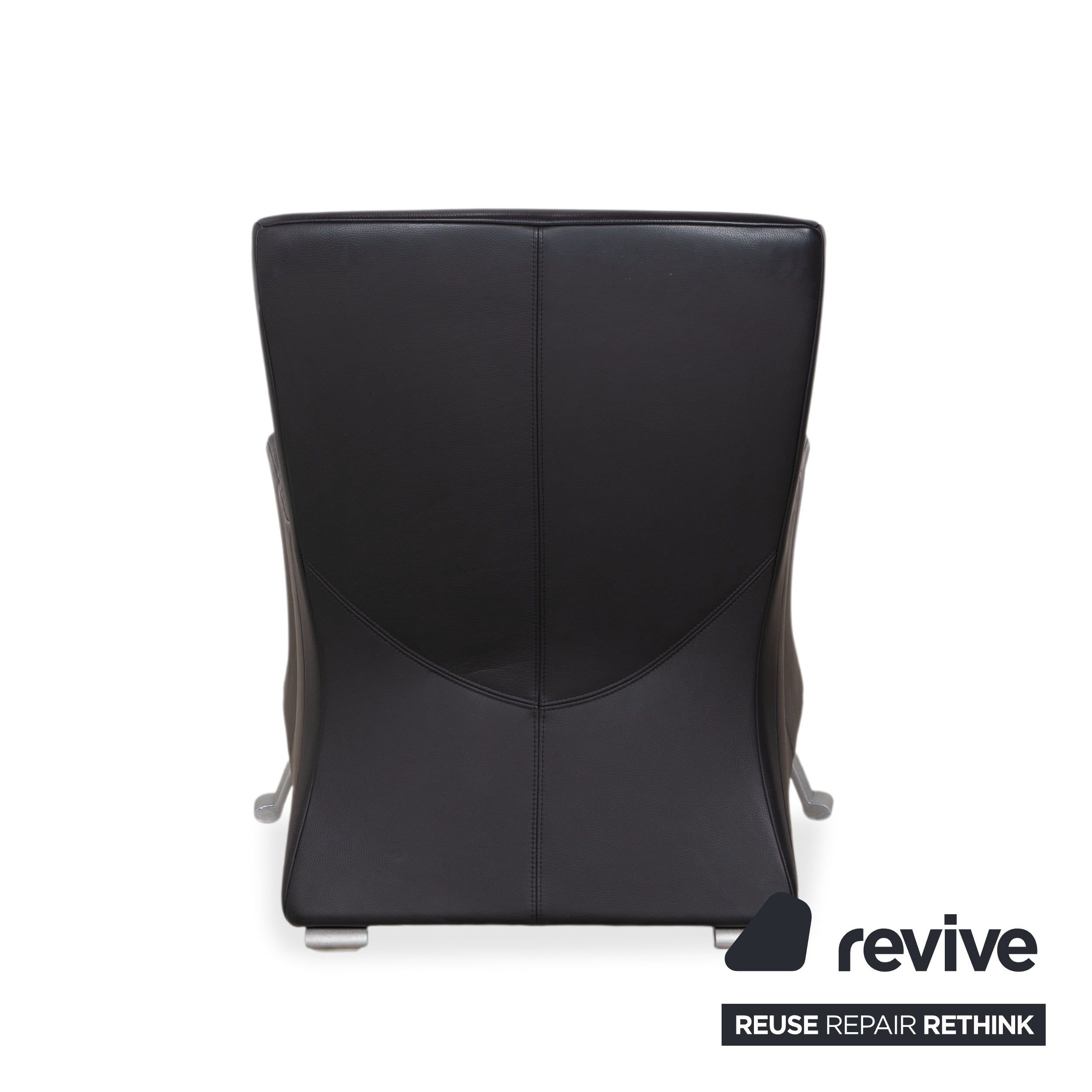 Rolf Benz 322 Leder Sessel Schwarz inkl. Hocker