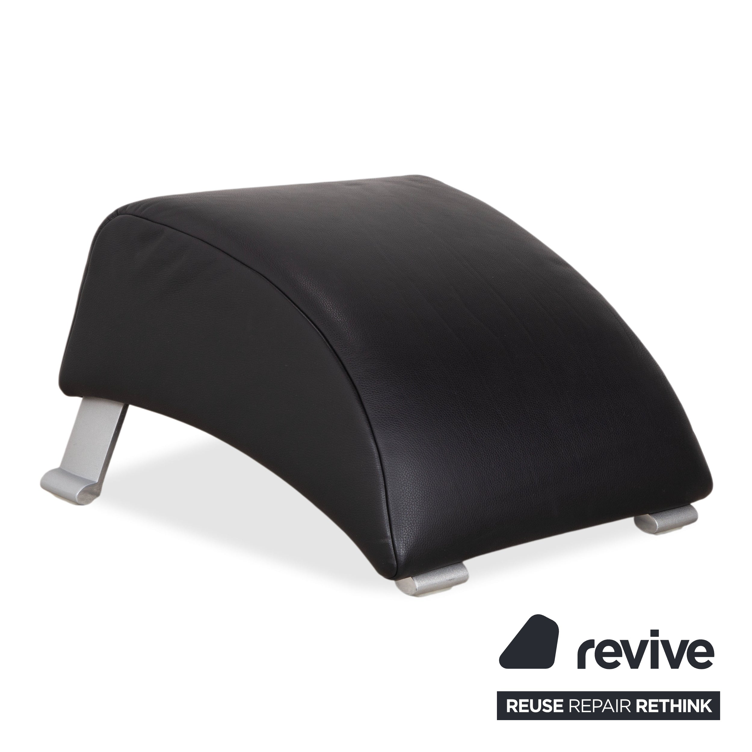 Rolf Benz 322 Leder Sessel Schwarz inkl. Hocker