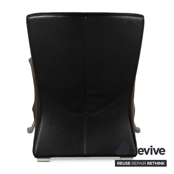 Rolf Benz 322 Fauteuil en cuir noir