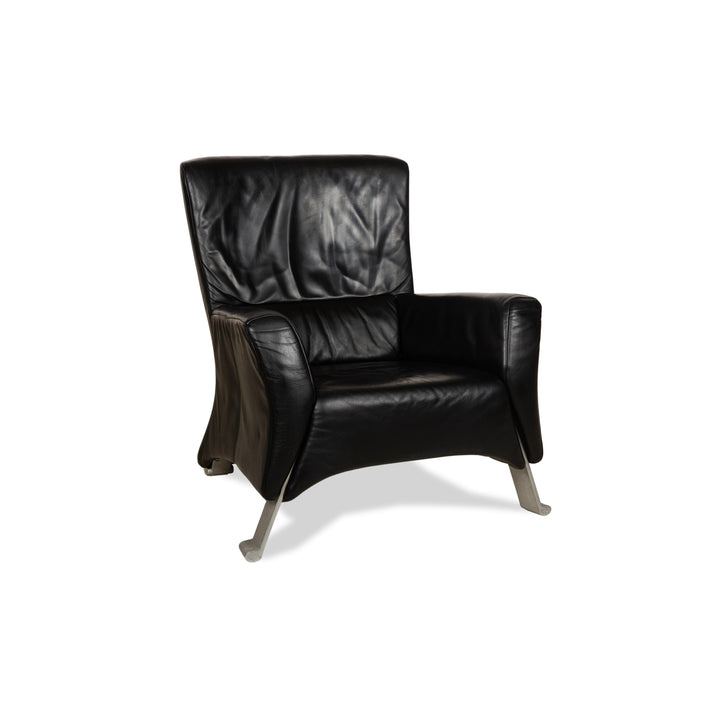 Rolf Benz 322 Leather Armchair Black