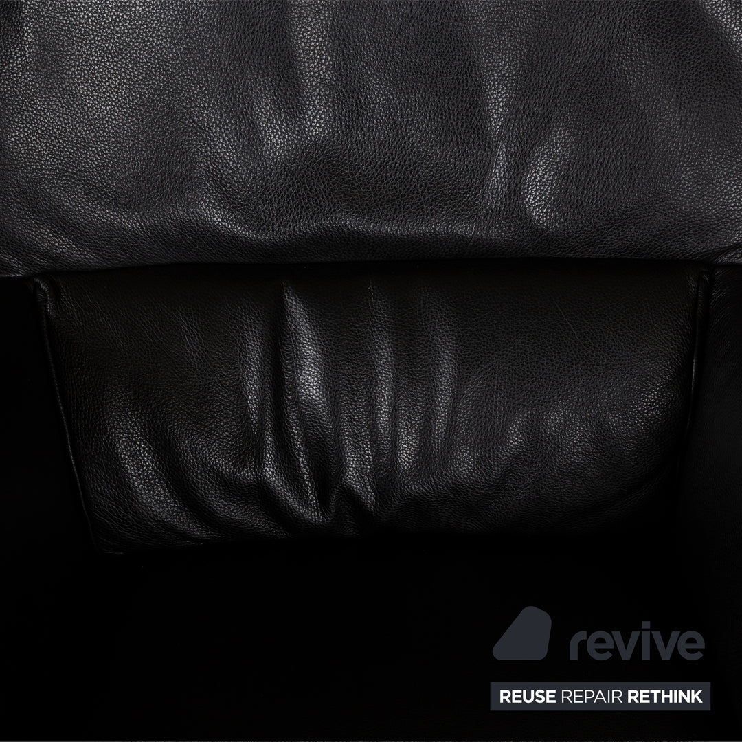 Rolf Benz 322 Fauteuil en cuir noir