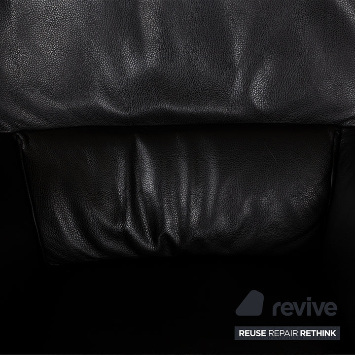 Rolf Benz 322 Fauteuil en cuir noir