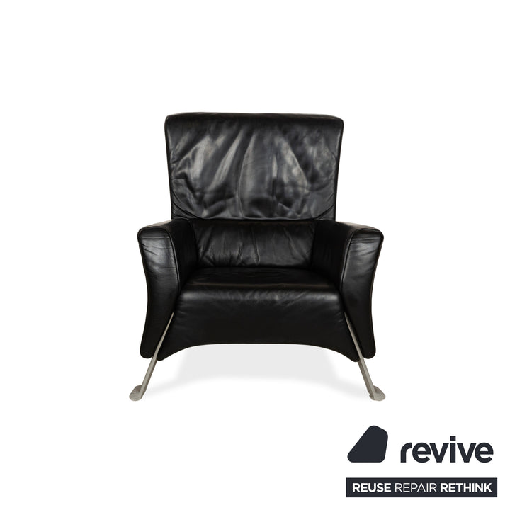 Rolf Benz 322 Leather Armchair Black