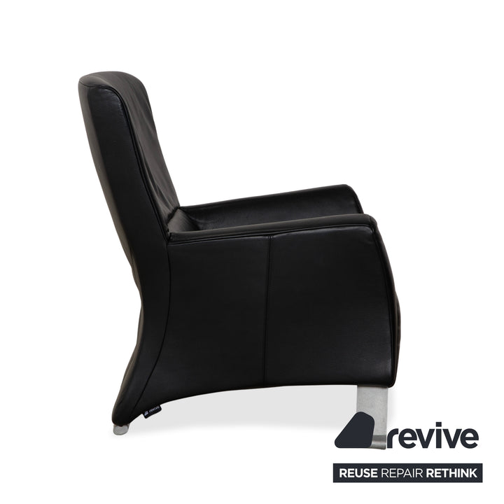 Rolf Benz 322 Leder Sessel Schwarz
