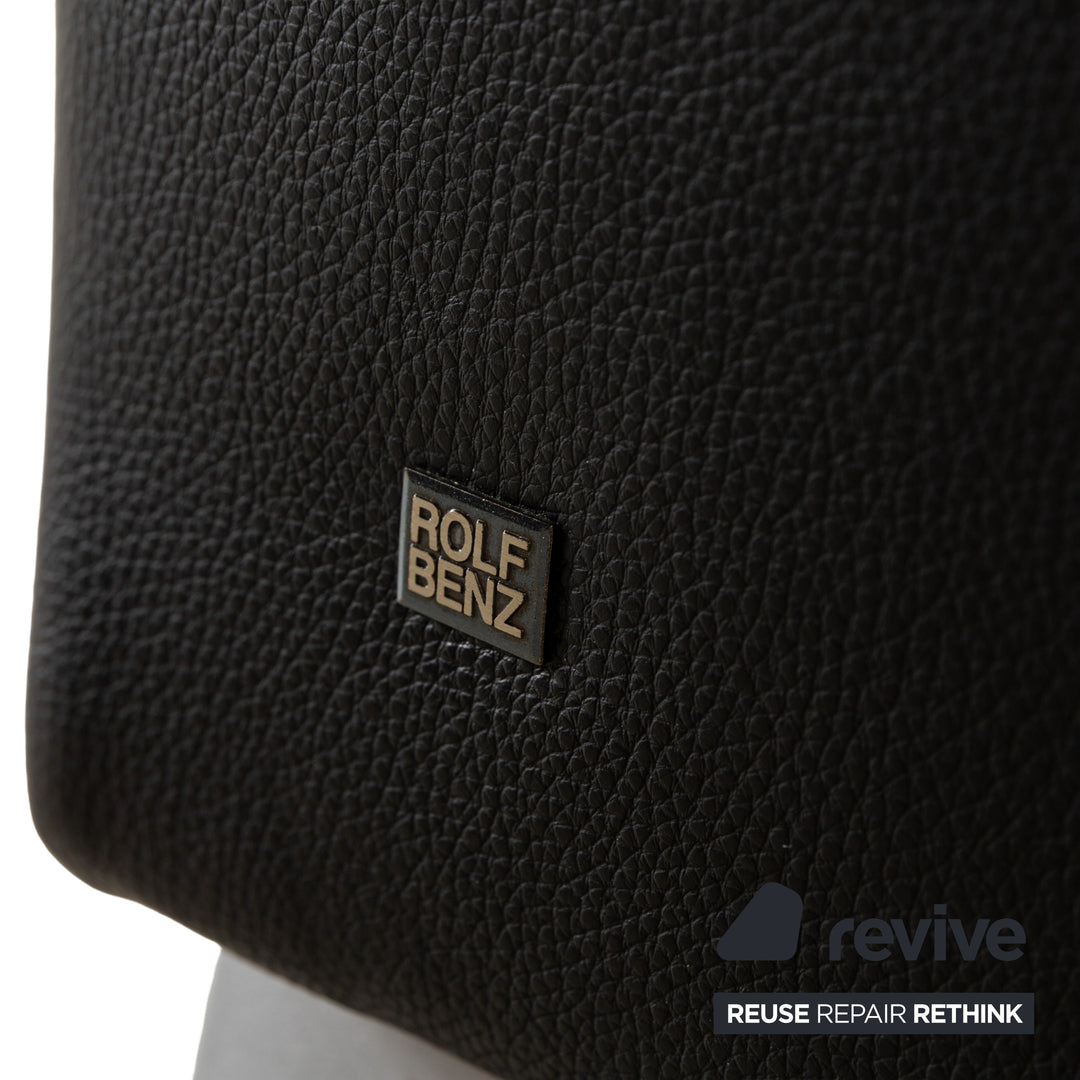 Rolf Benz 322 Fauteuil en cuir noir