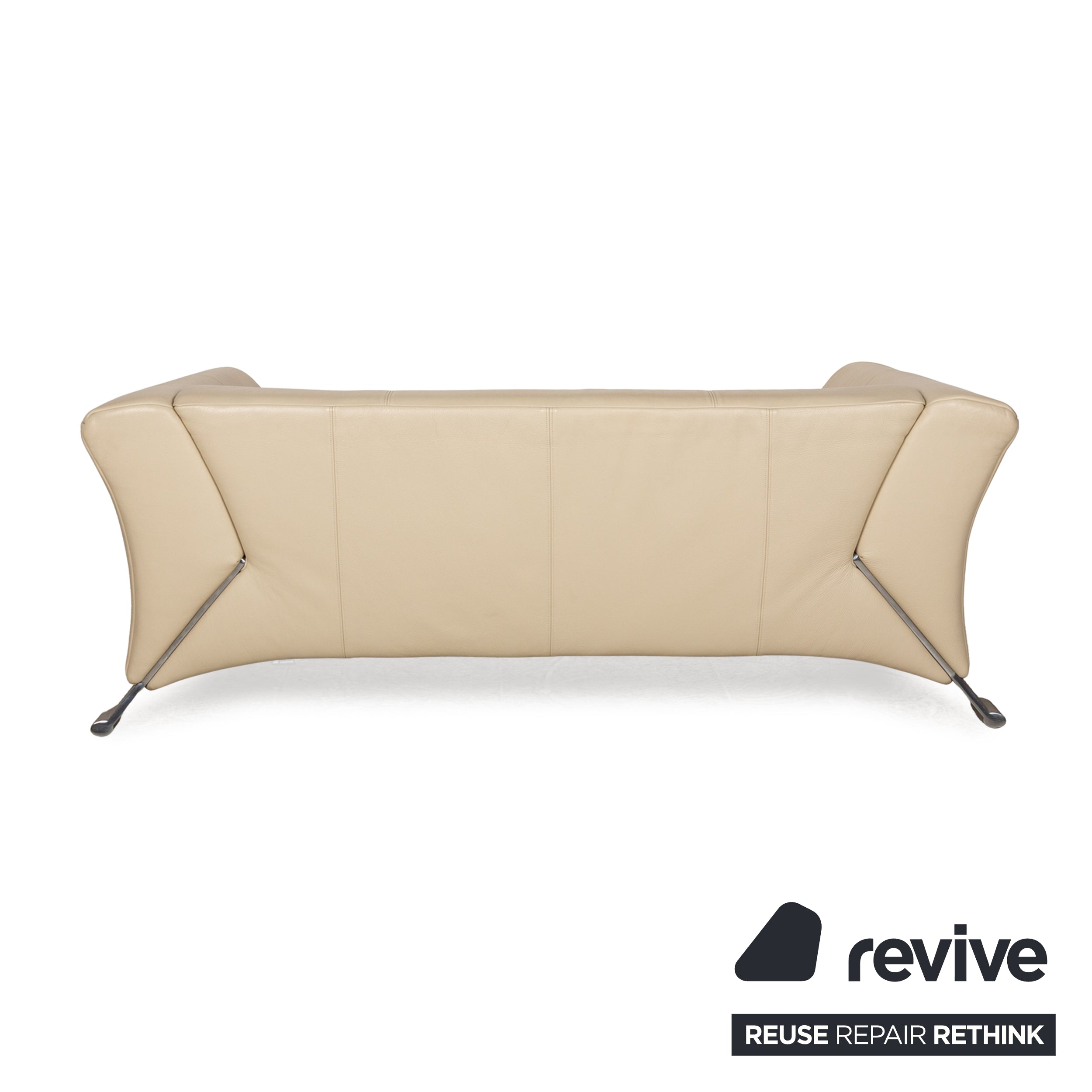 Rolf Benz 322 Leder Sofa Garnitur Beige Zweisitzer Dreisitzer Couch