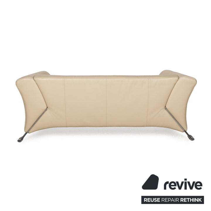 Rolf Benz 322 Leather Sofa Set Beige Two-Seater Three-Seater Couch