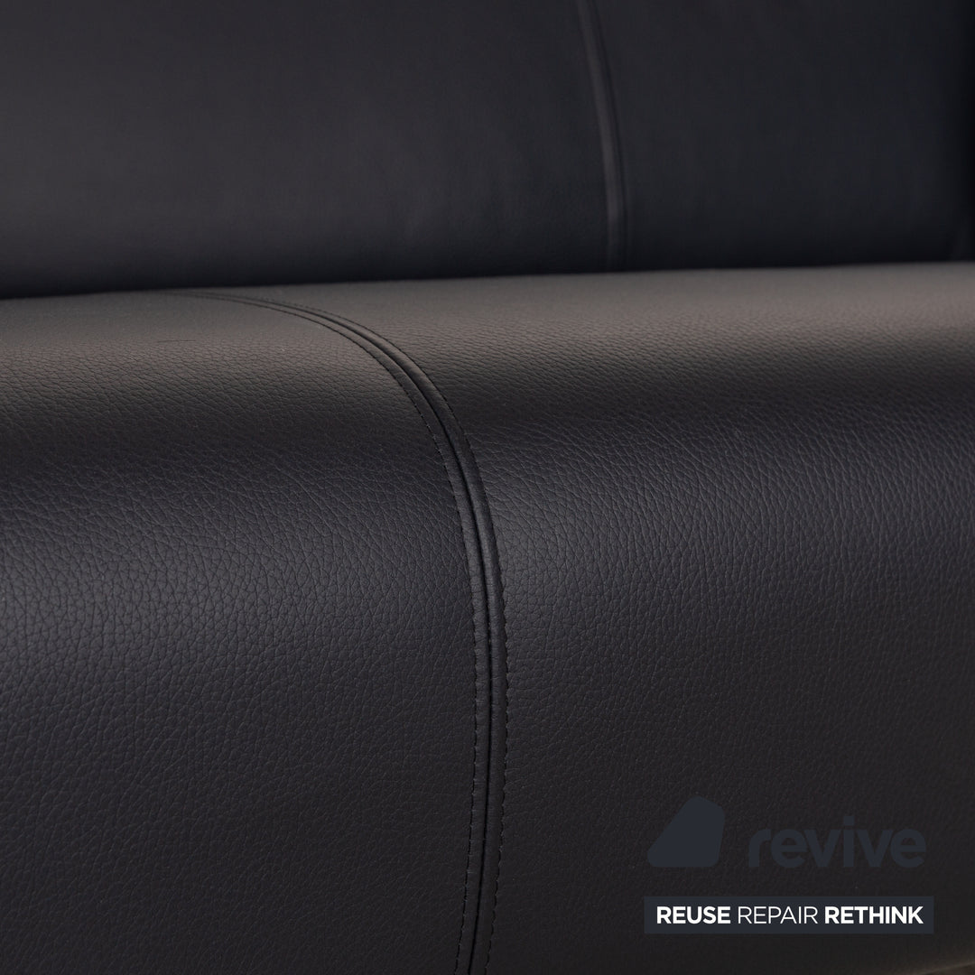 Rolf Benz 322 Leder Sofa Garnitur  Blau Dreisitzer Zweiistzer Couch