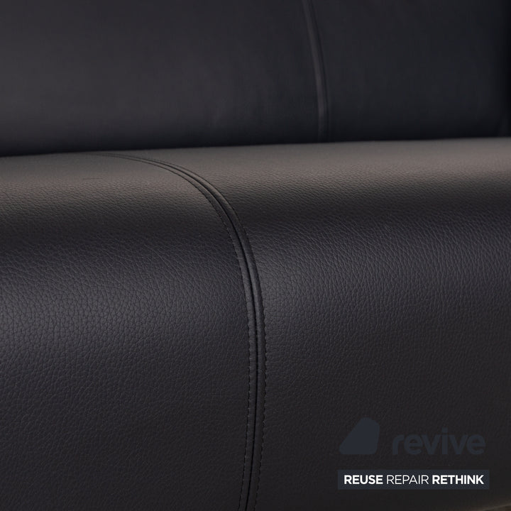 Rolf Benz 322 Leder Sofa Garnitur  Blau Dreisitzer Zweiistzer Couch