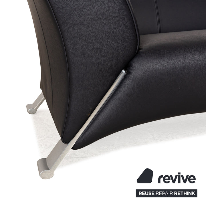 Rolf Benz 322 Leder Sofa Garnitur  Blau Dreisitzer Zweiistzer Couch