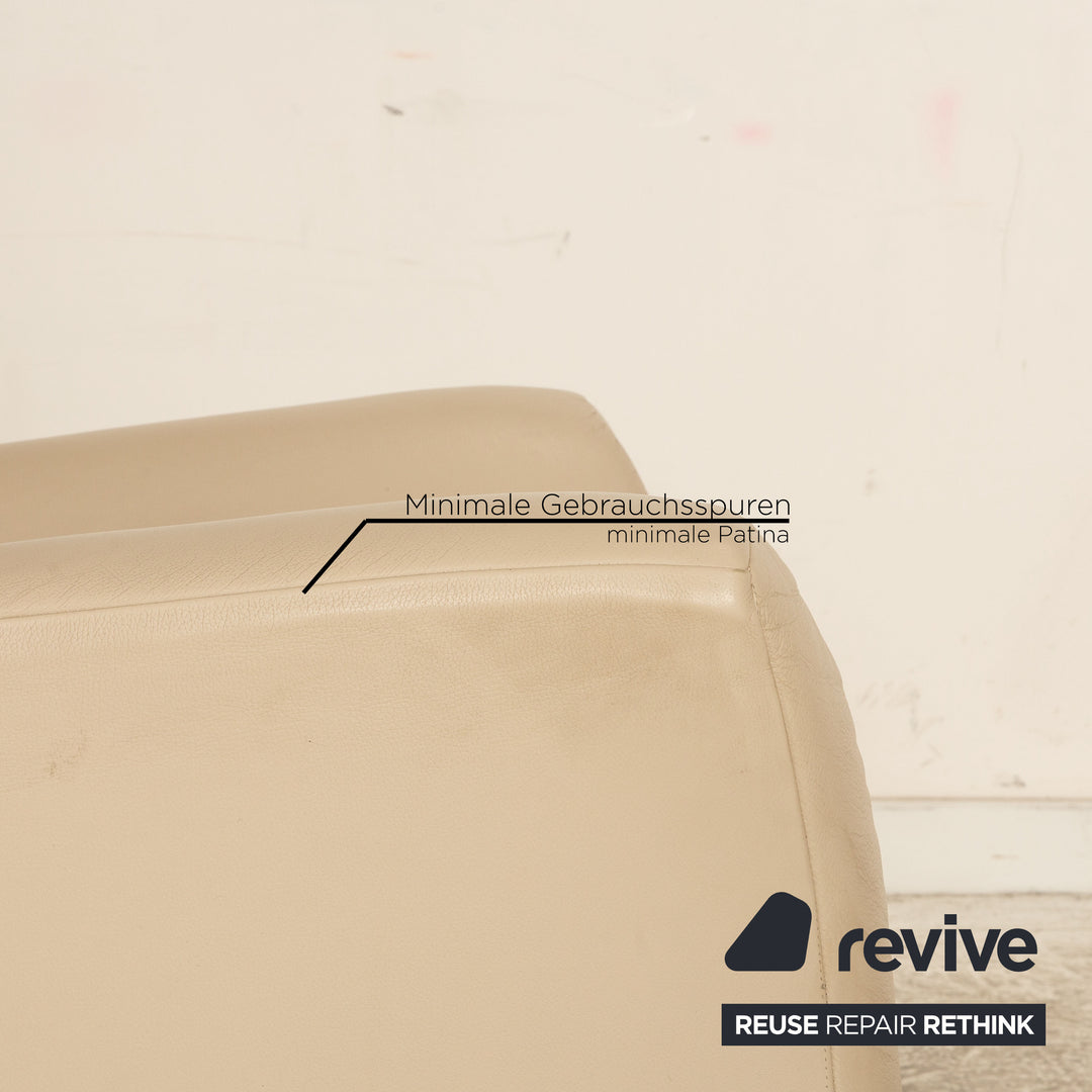 Rolf Benz 322 leather sofa set cream three-seater two-seater armchair