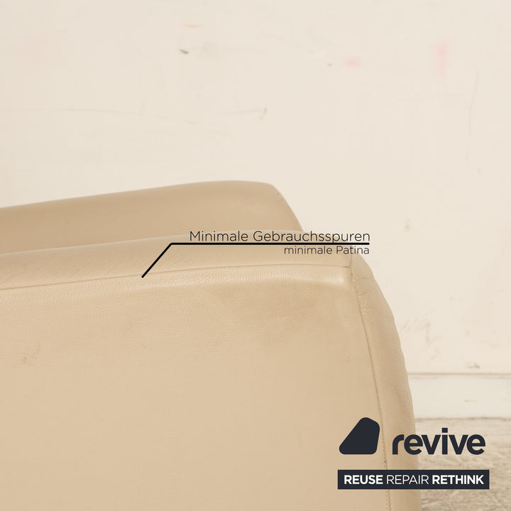 Rolf Benz 322 leather sofa set cream three-seater two-seater armchair