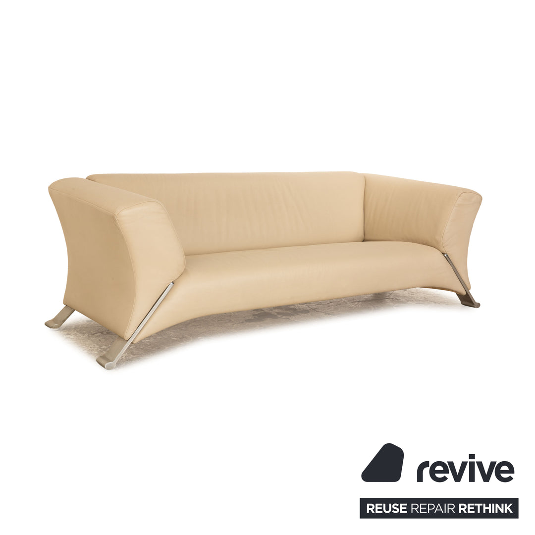 Rolf Benz 322 leather sofa set cream three-seater two-seater armchair